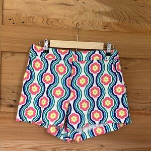 Trina Turk Floral Wave Print Shorts - Pink, Blue, Green, Yellow